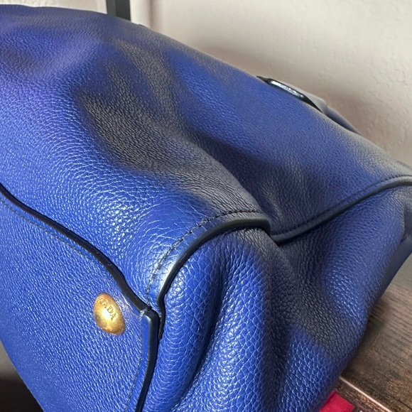 Authentic Prada Saffiano Royal Blue Leather Tote